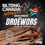 Biltong Canada - Droewors 250 gm