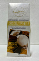 Coconut Wheels - Forest Fairies-Gourmet Candy 100 gm (Shavings of roasted coconut smothered in our signature coverture milk chocolate)ate coating)