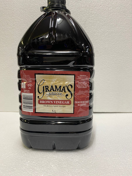 Crown Vinegar Brown Gramas 5.0 Litre (5% Brown Spirit Vinegar)