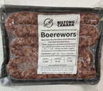 Biltong Canada - Frozen Boerewors 100% Beef Only (Collagen Casing)
