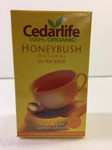 Cedar Life 100% Organic Honeybush Natural Teabags 20's