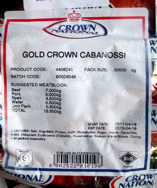 Crown Gold Crown Cabanossi 600gm