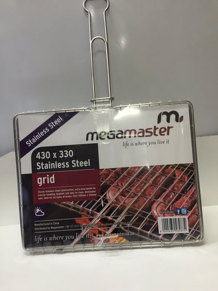 MegaMaster Stainless Steel Folding Braai Grid (Shipping costs to be confirmed)