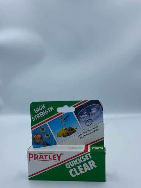 Pratley Quick Set Glue (High Strength) - Adheres to Metals-stone-cement-concrete-slate-glass-wood and most rigid materials 40 ml