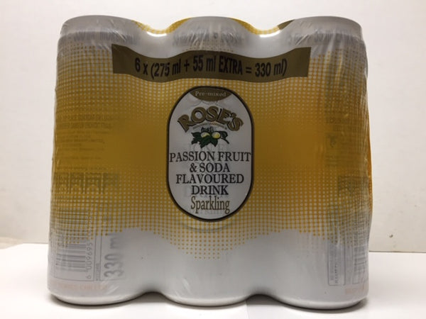 Rose's Passion Fruit & Soda Drink (6 x 330ml)