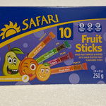 Safari Fruit Sticks 10's