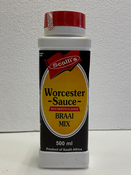 Scalli's Worcester Sauce Braai Mix 500ml (Best Before Sept 25-2025)