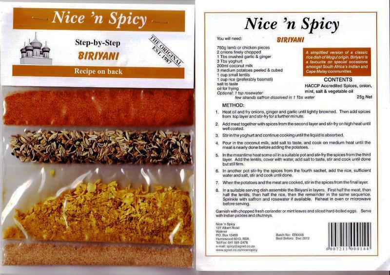 Nice-n-Spicy Step by Step Spice 25gm (sachet) โ Out of Africa Trading