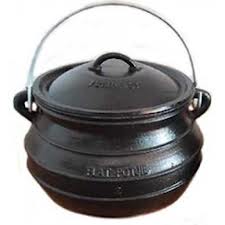 Potjiekos - No 2 Flat Bottom 6.0 Litre (H: 10.0"; W: 10.0")