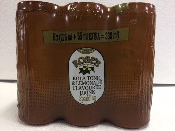 Rose's Kola Tonic & Lemonade Drink (6 x 200 ml)